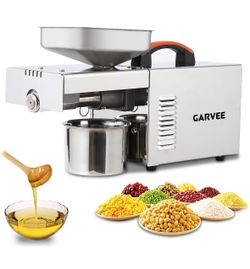 Automatic Cold & Hot Electric Oil Press Extractor, 340 Food Stainless Steel