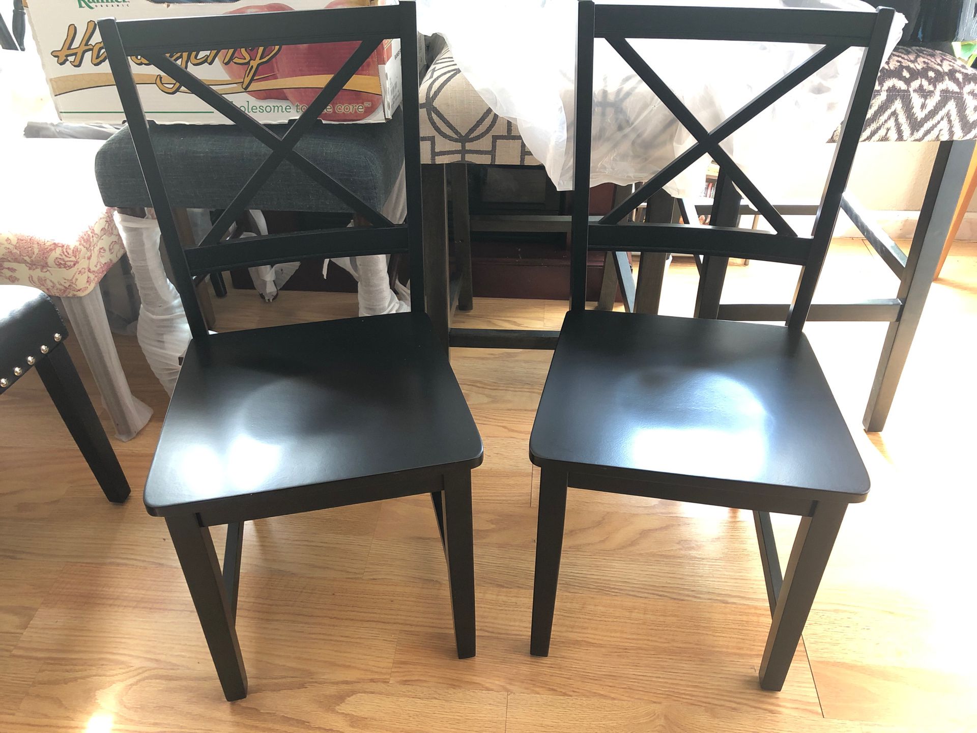 New Ladderback Wooden Chairs (set of 2)
