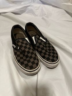 Checkered Grey and Black Vans Size 5 Women’s