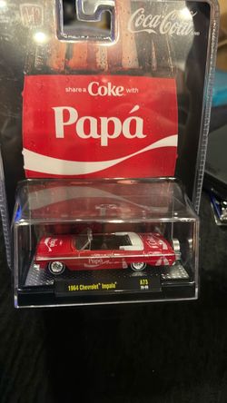 M2 Machines Coca Cola Papa 1964 Chevrolet Impala Red Convertible - Fast Shipping