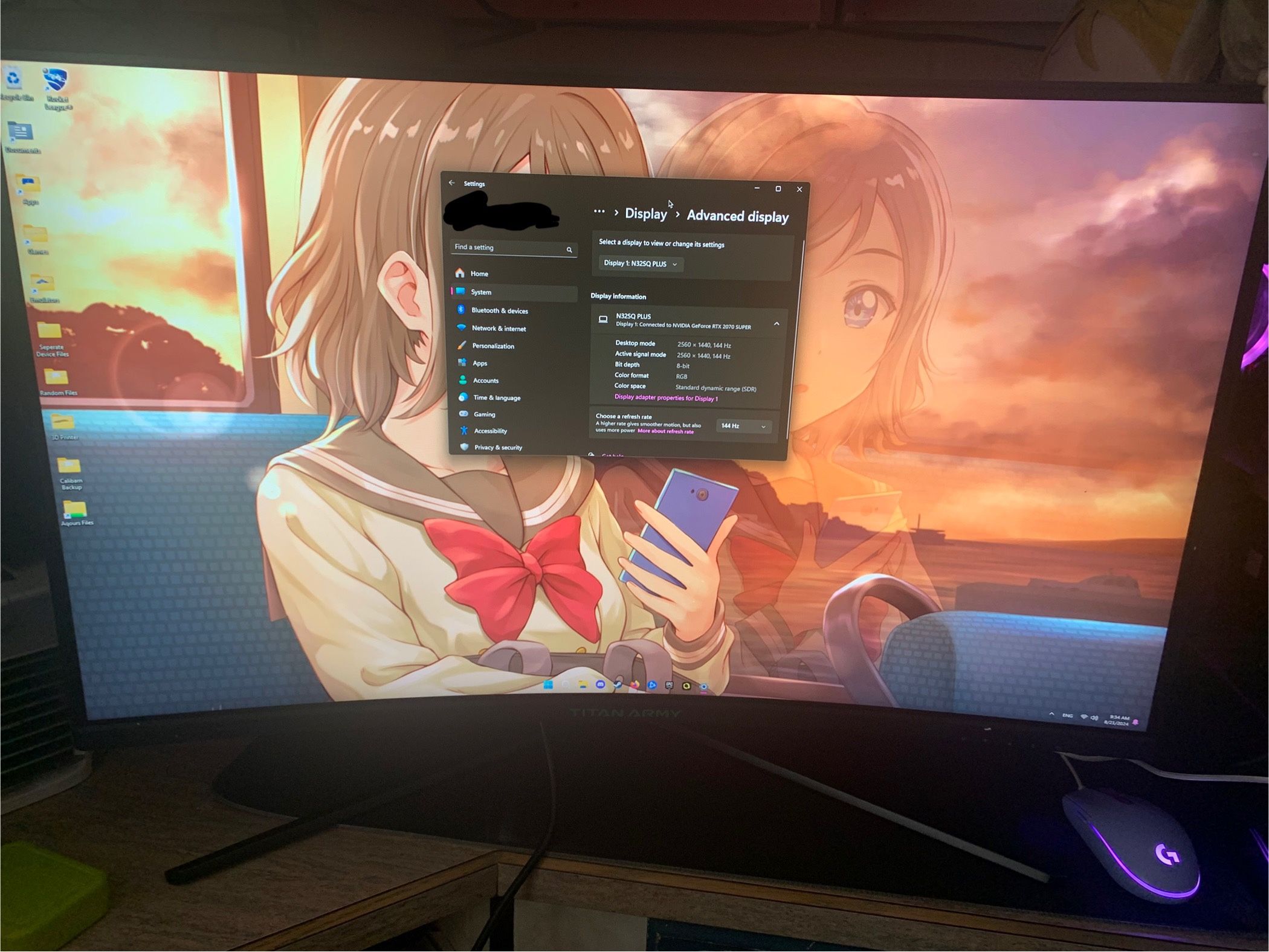 Titan Army 1440p 144hz 32in Gaming monitor