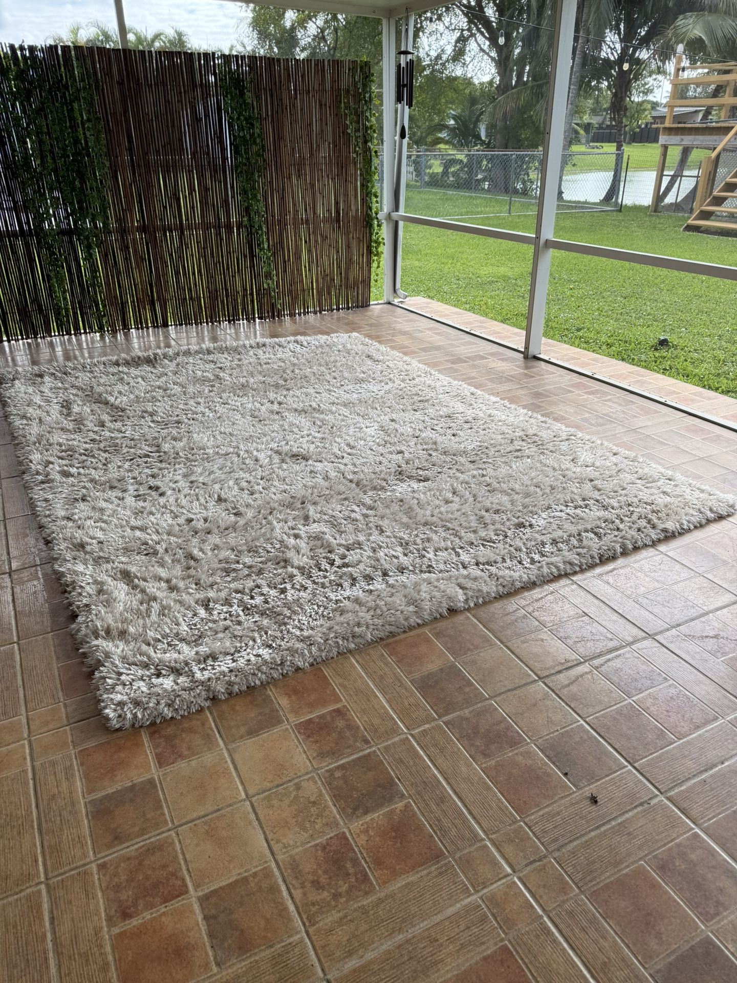 Beige Shag Rug 8 x 10 Alfombra Beige de pelo largo 8 x 10