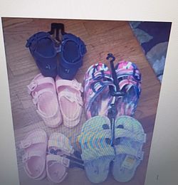Shoes kids and women's 57 pairs.Brand New PLUS a bag of Croc shoe charms for FREE. All for Only $120. A little over $2 a pair. Sell for $5-$10.