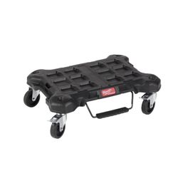 Milwaukee Packout 48-22-8410 Dolly Durable Modular Storage System Component Impact Resistant Tool Locking Casters Roll Wheels Quickstop Loading Lever