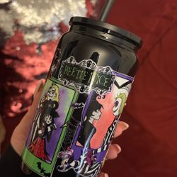 Custom Beetlejuice Glass Jar/Tumbler