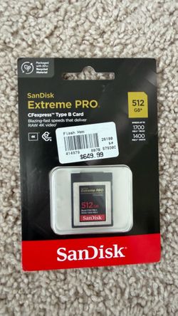SanDisk Extreme PRO 512gb CFexpress Type B Card