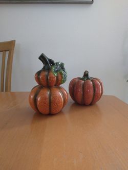 Thanksgiving Ceramic Pumpkin Set