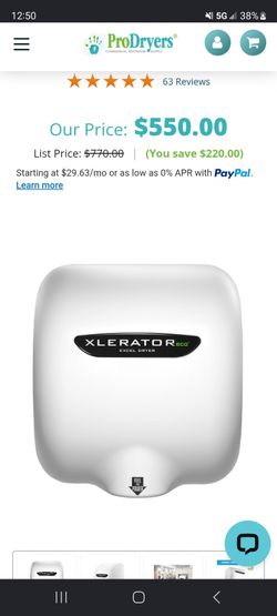 XLerator ECO Excel Dryer Commercial Hand Dryer