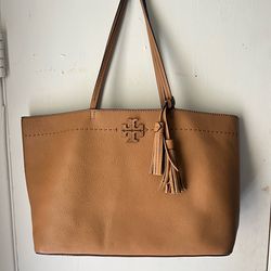 Brown Leather Tory Burch Tote