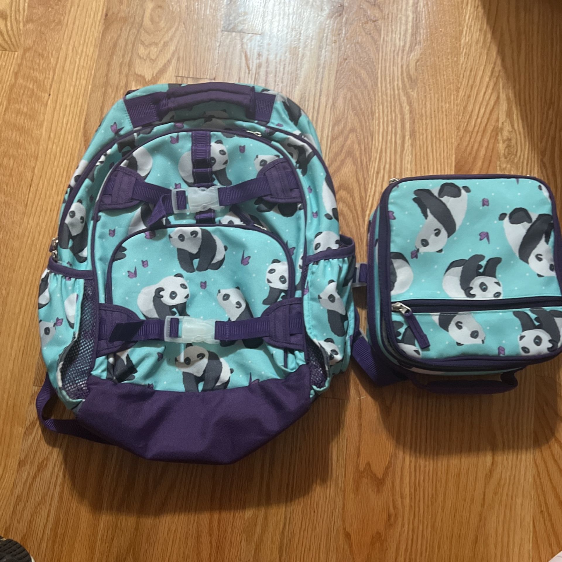 Pottery Barn Kids Large Panda Backpack Set
