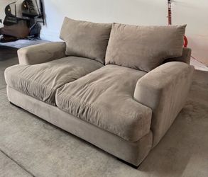 Gray Microsuede Sofa Couch