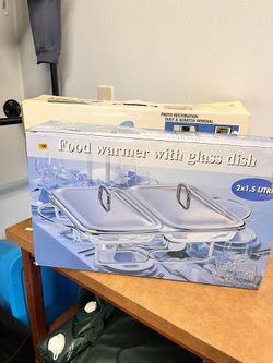 Food Warmer With Glass Dish