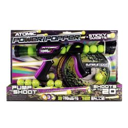 Atomic Power Popper With 12 Balls And 3 Sticky Targets