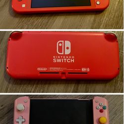Cozy bundle - Nintendo Switch Lite (Coral) + Nitro Deck, and Fae Farm + Dredge