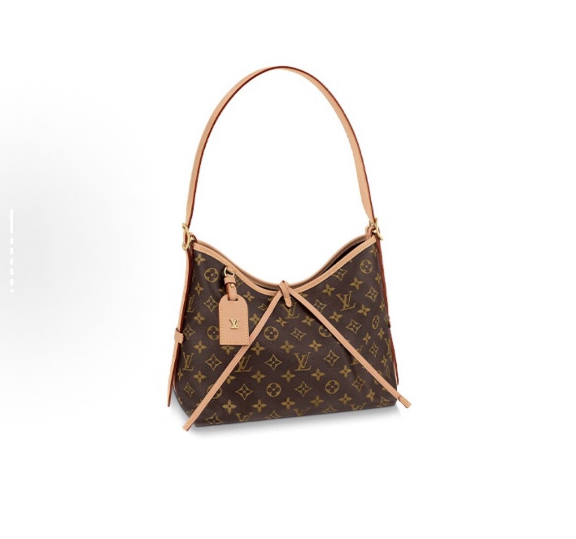 LOUIS VUITTON Carryall PM Classic Old Flower Full Print Shopping Bag Coated Canvas Cowhide Trim Sub-mother Bag Handbag Shoulder Bag Tote Bag(624)27