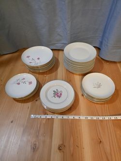 China Salad and Dessert Plates, 39 Total Plates