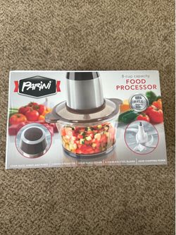 Brand new Parini Food Processor - 8 Cup 2 Speed 450w Bi Level Stainless Steel Blades NEW