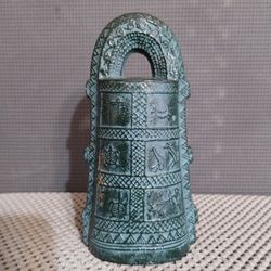 Vintage Japanese Metal Dotaku Temple Bell Wind Chimes 