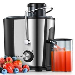 Juilist 2-Speed Electric Juicer Machine w/3'' Wide Mouth, 2 Speeds, 400 W, Anti-Drip