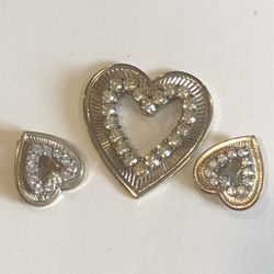 Vintage Coro Rhinestone Clip Earrings With Bonus 