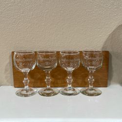 4 Vintage Christian Brothers Napa Valley Wine Sampling Glasses 
