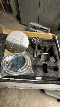 Silver shower set