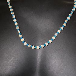 Natural Vintage Blue Turquoise Round beads Beaded Necklace. 22” long