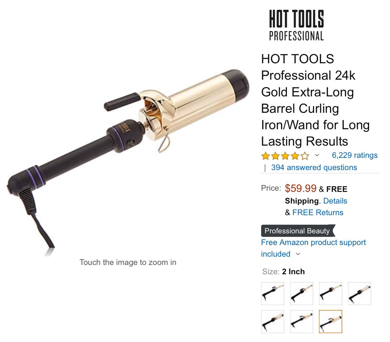 Hot Tools 2 inch barrel