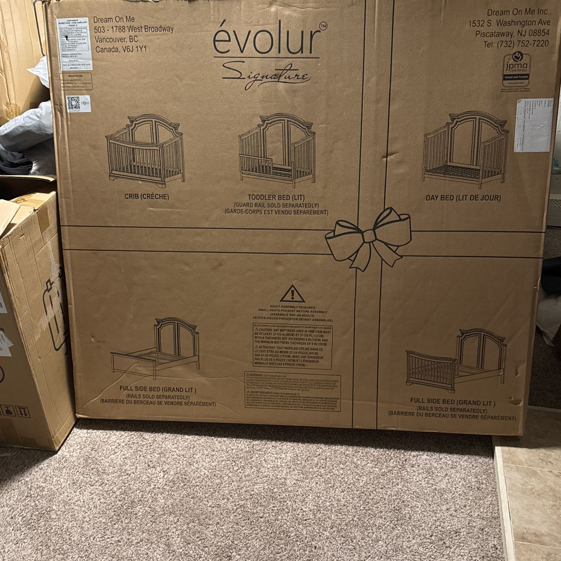 Evolur 5in1 Crib (white)