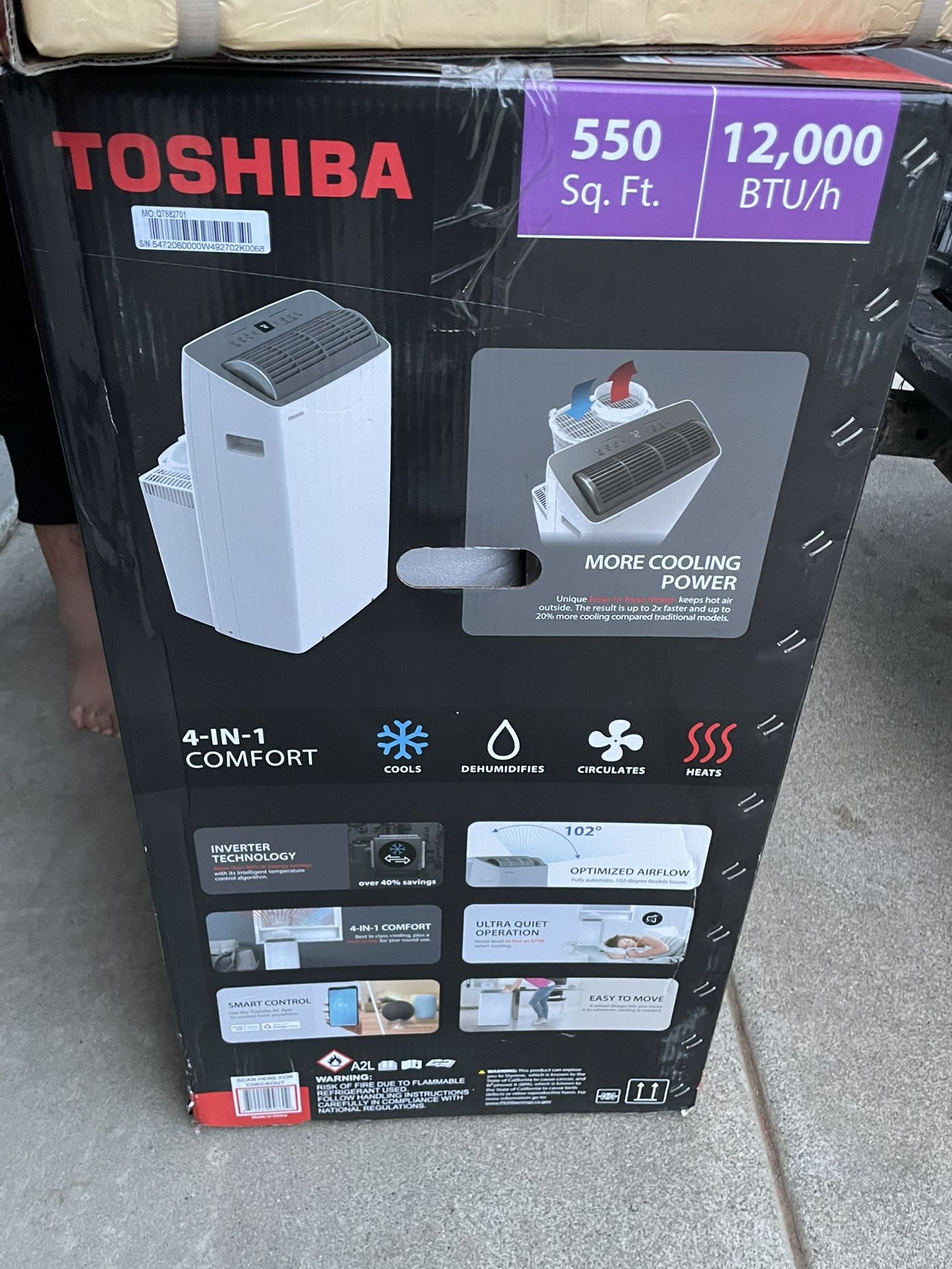Toshiba 4 In 1 Ac/ Dehumidifier/ Heater/ Fan