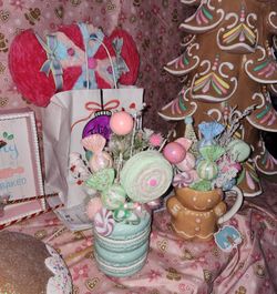 Gingerbread Macarons Pastel Christmas Decor