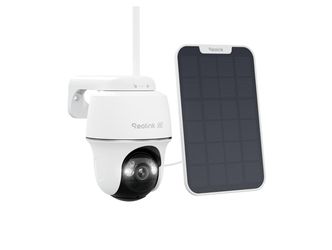 REOLINK First 4K Solar Security Cameras Wireless Outdoor, Argus PT Ultra+ 3W Solar Panel, 360° Pan Tilt Auto-Tracking, 8MP Color Night Vision, 2.4/5 G