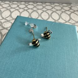Sterling Silver Bee Earrings