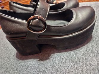 Black Platform Mary Jane Shoes