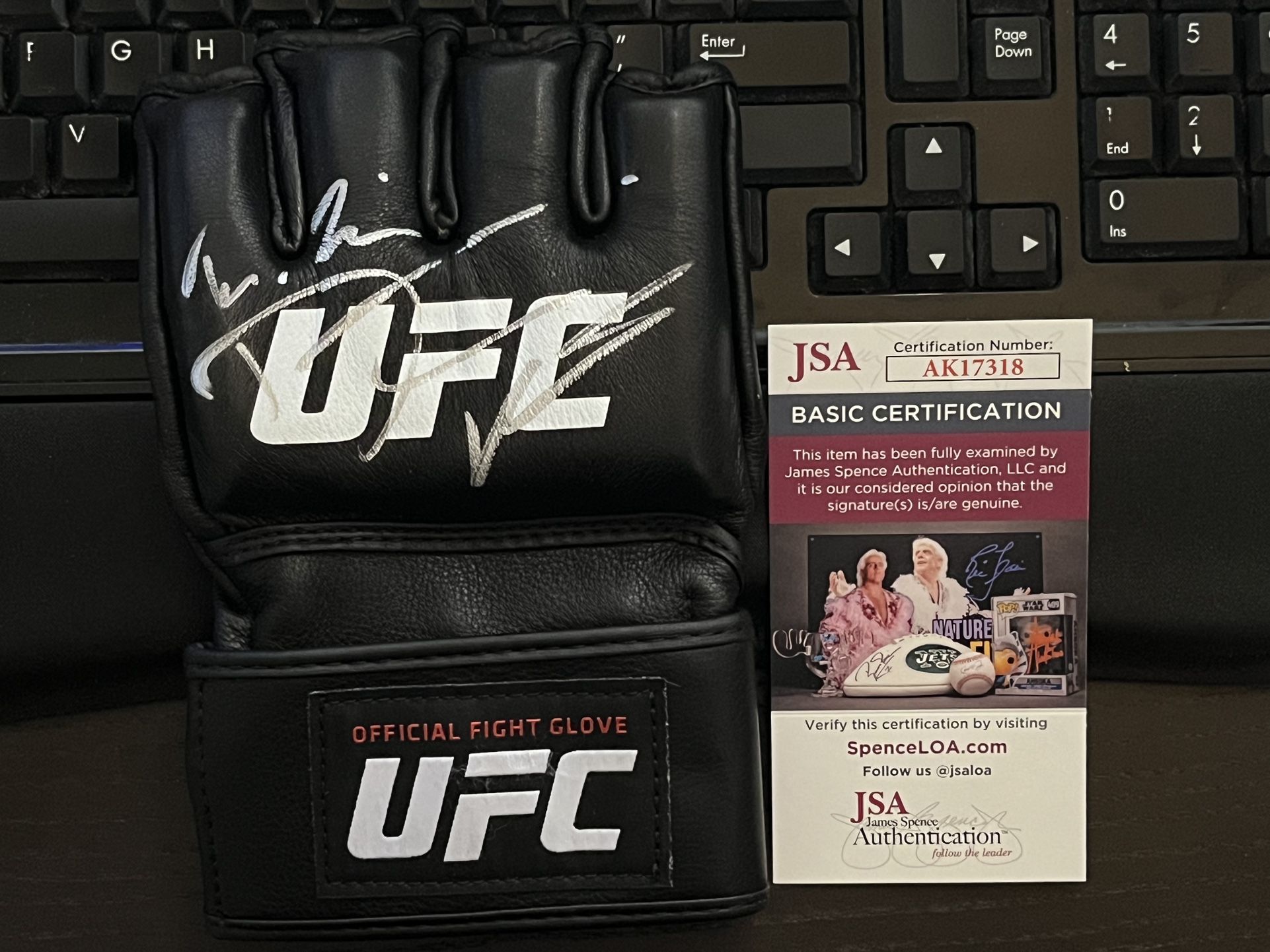 Dustin Poirier Autograph Official Fight Glove UFC JSA COA