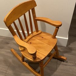 Solid Wood Handmade Children Rocking Chair- Vintage 