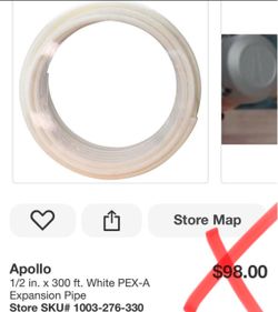 Apollo 1/2 in. × 300 ft. White PEX-A Expansion Pipe