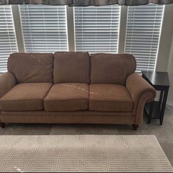 Brown 3-Seater Sofa – Good Condition – $180 (Delivery Available)