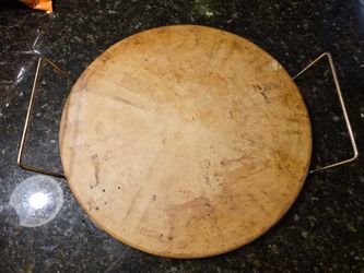Pampered Chef 15" Pizza Stone with Carrier Rack