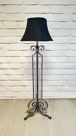 French Wrought Iron Floor Lamp