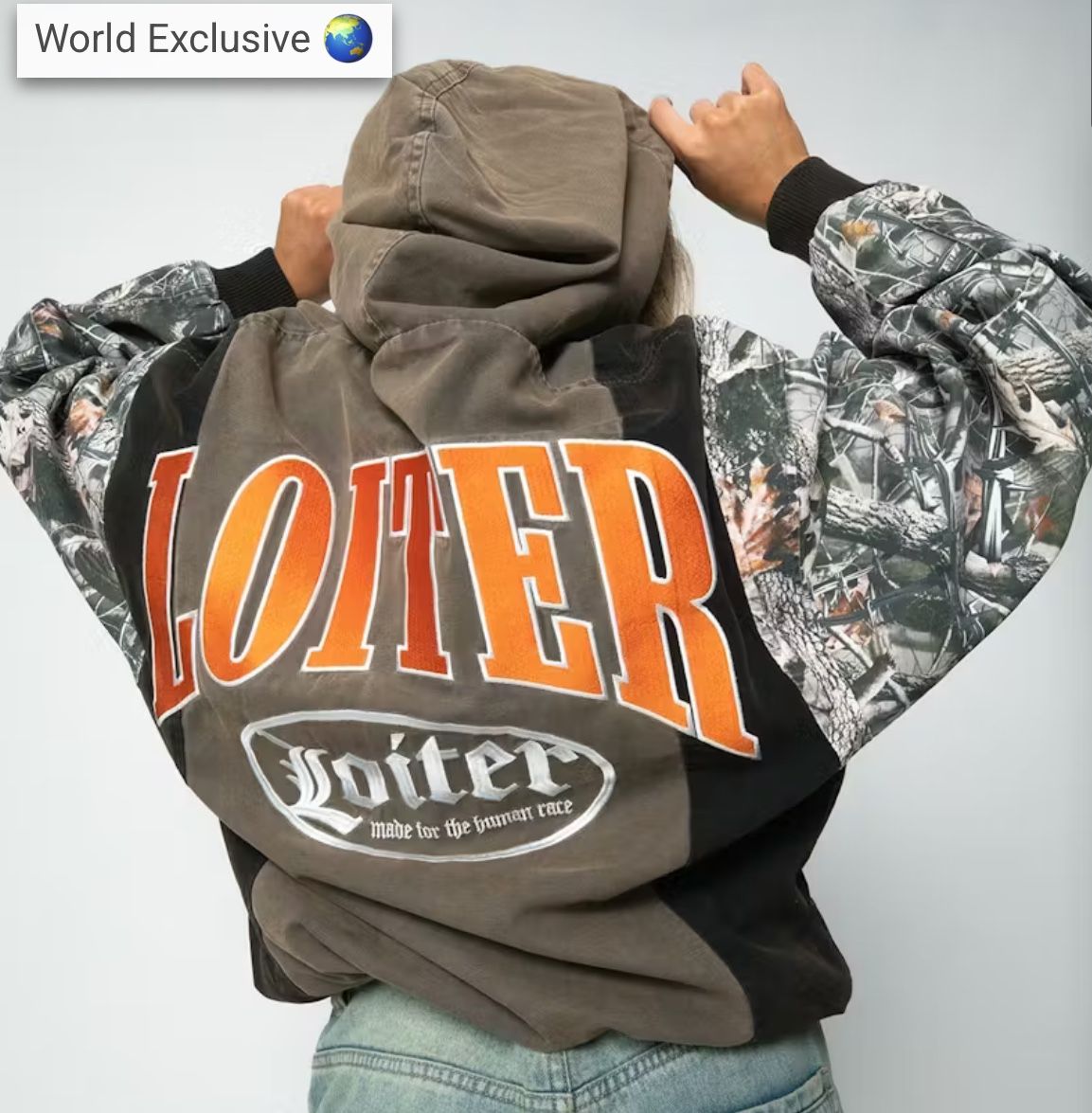 Culture Kings Loiter Splinter Hoodie Khaki Camo Size Mens L