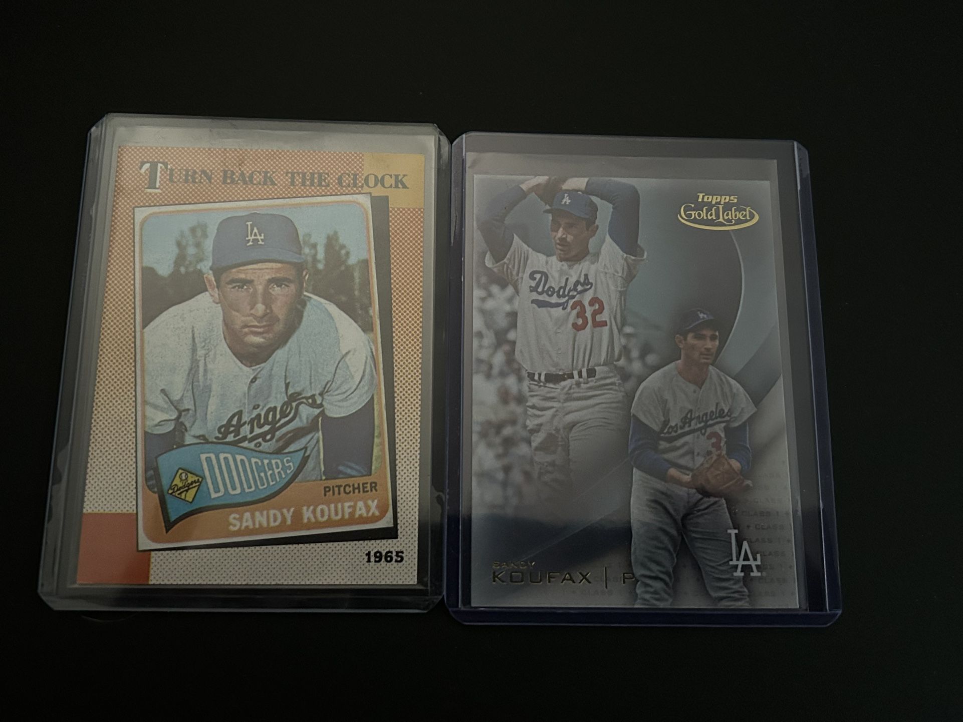 Dodgers HOF Sandy Koufax (2) Card Lot