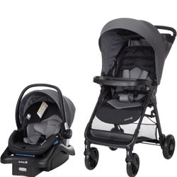 Safety 1st Smooth Ride Travel System With OnBoard 35 LT Infant Car Seat, Monument