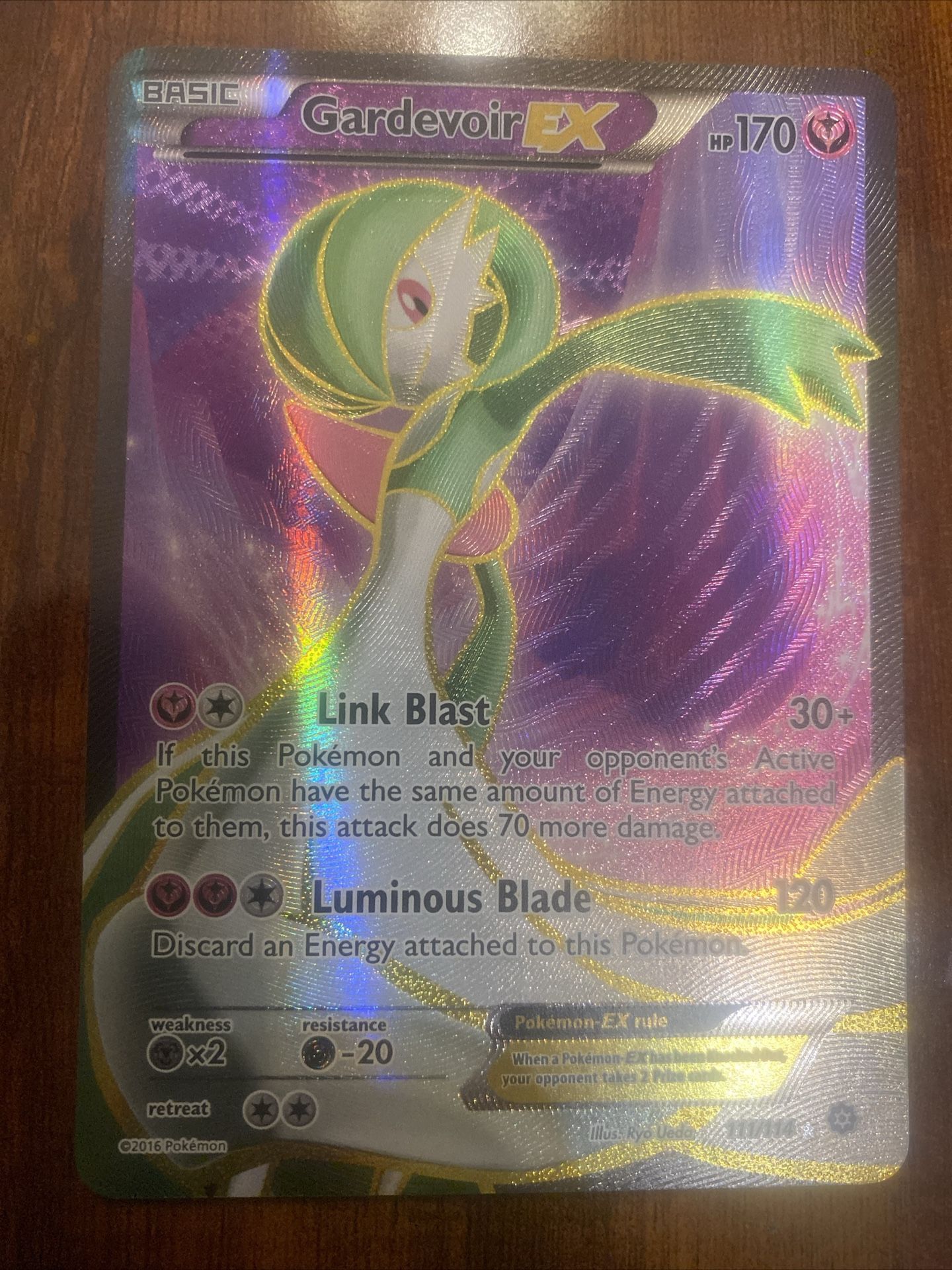 Pokemon Gardevoir EX 111/114 XY Steam Siege Full Art Rare Holo LP/NM