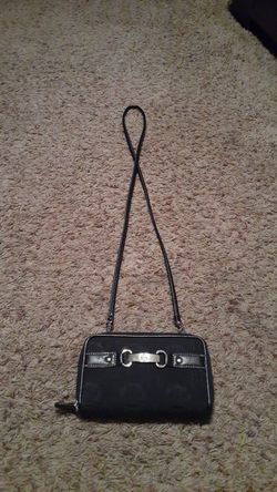 Black Crossbody Wallet w/ phone holder