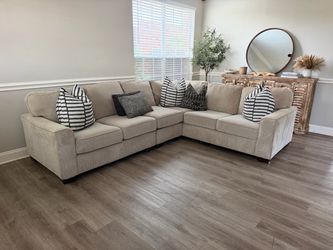 Beautiful beige sectional sofa
