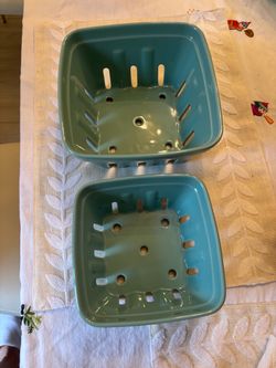Ceramic Berry Basket Set of 2