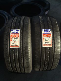 2 Goodyear used tires 245/45/19