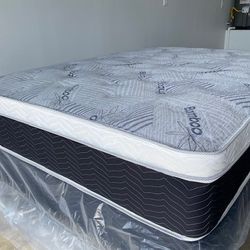 Queen Euro Bamboo Pillow Top Mattress!•~•~•