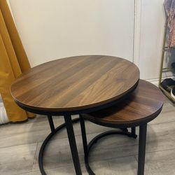 Two round Coffee Tables 